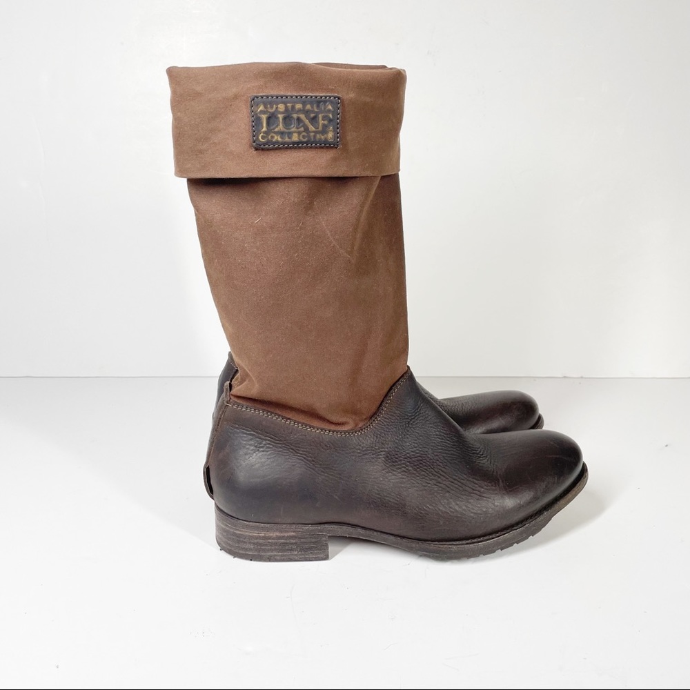 Australia Luxe Collective Leather Boots Women’s Sz 6 Rugged Gorpcore Workwear